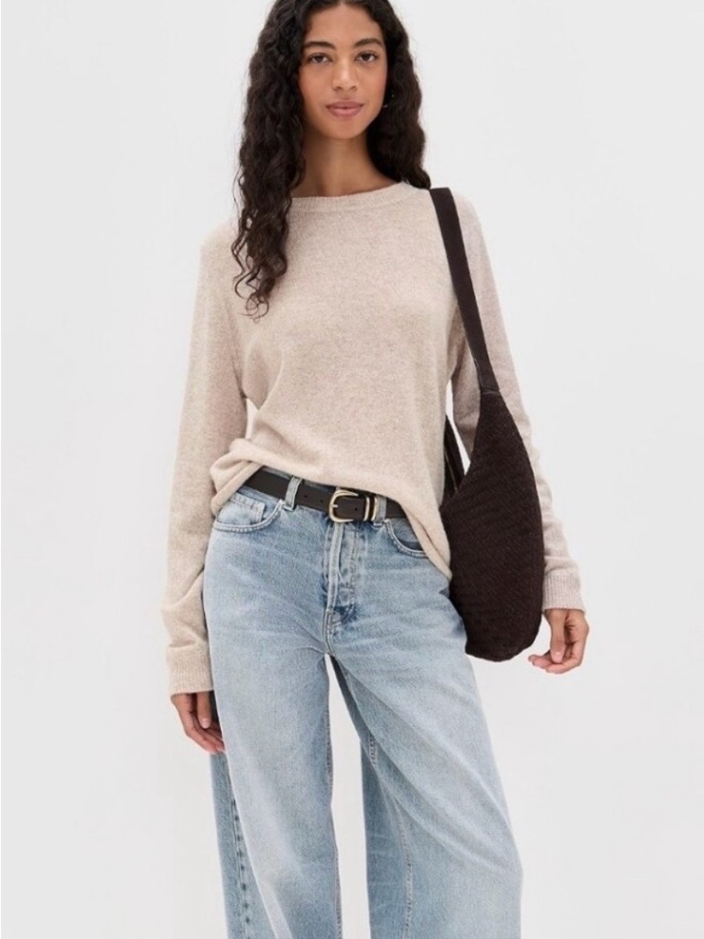 Reformation Boyfriend Grey Cashmere Sweater Size Xs
